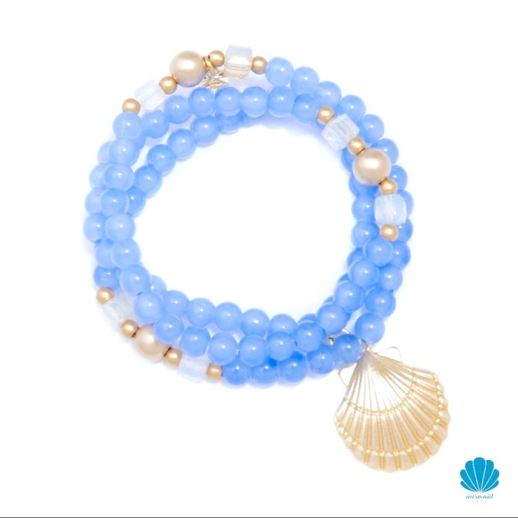 MALIBU LUCITE WRAP BRACELET- BLUE - Picture 1 of 2